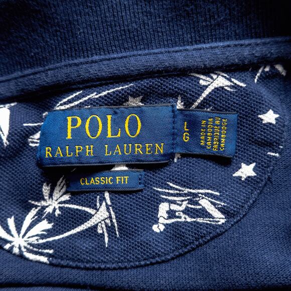 Polo Ralph Lauren Men’s Polo Shirt Golfcore Novelty Preppy Cotton Navy Large - Picture 9 of 9